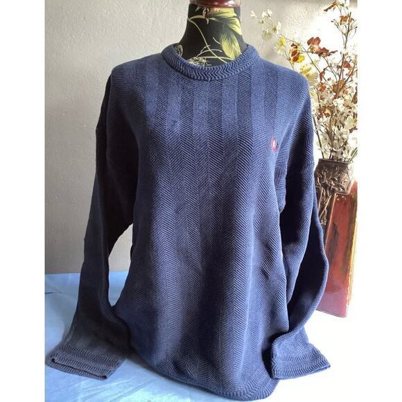 CHAPS by Ralph Lauren Hand Framed blue Crewneck men’s Sweater XL - Picture 1 of 3